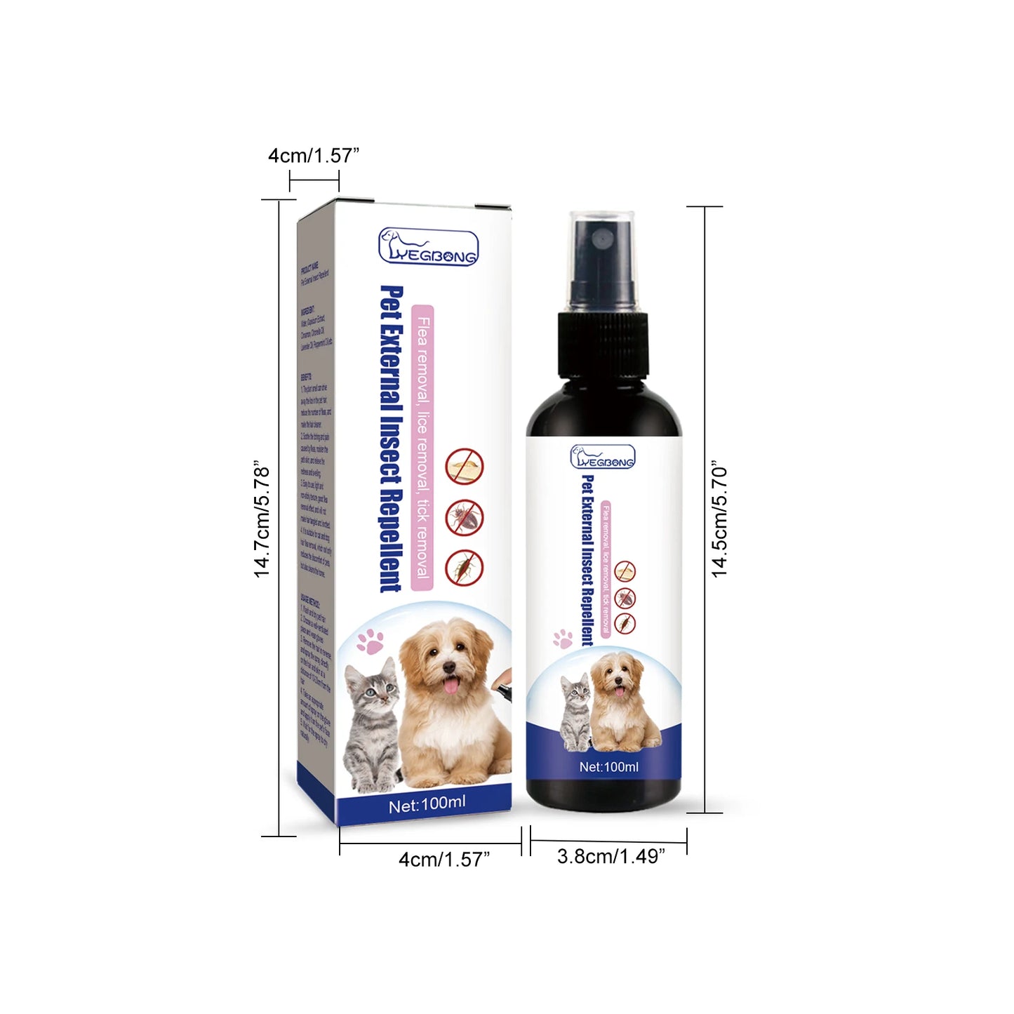 Pet Insect Repellent & Soothing Skin Care Spray for Dogs and Cats