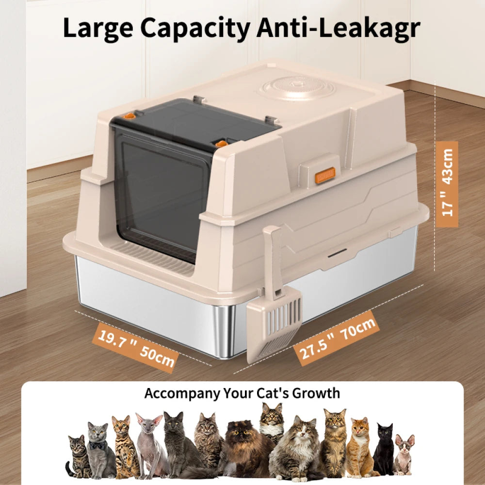 Ye Big Size Stainless Steel Cat Litter Box