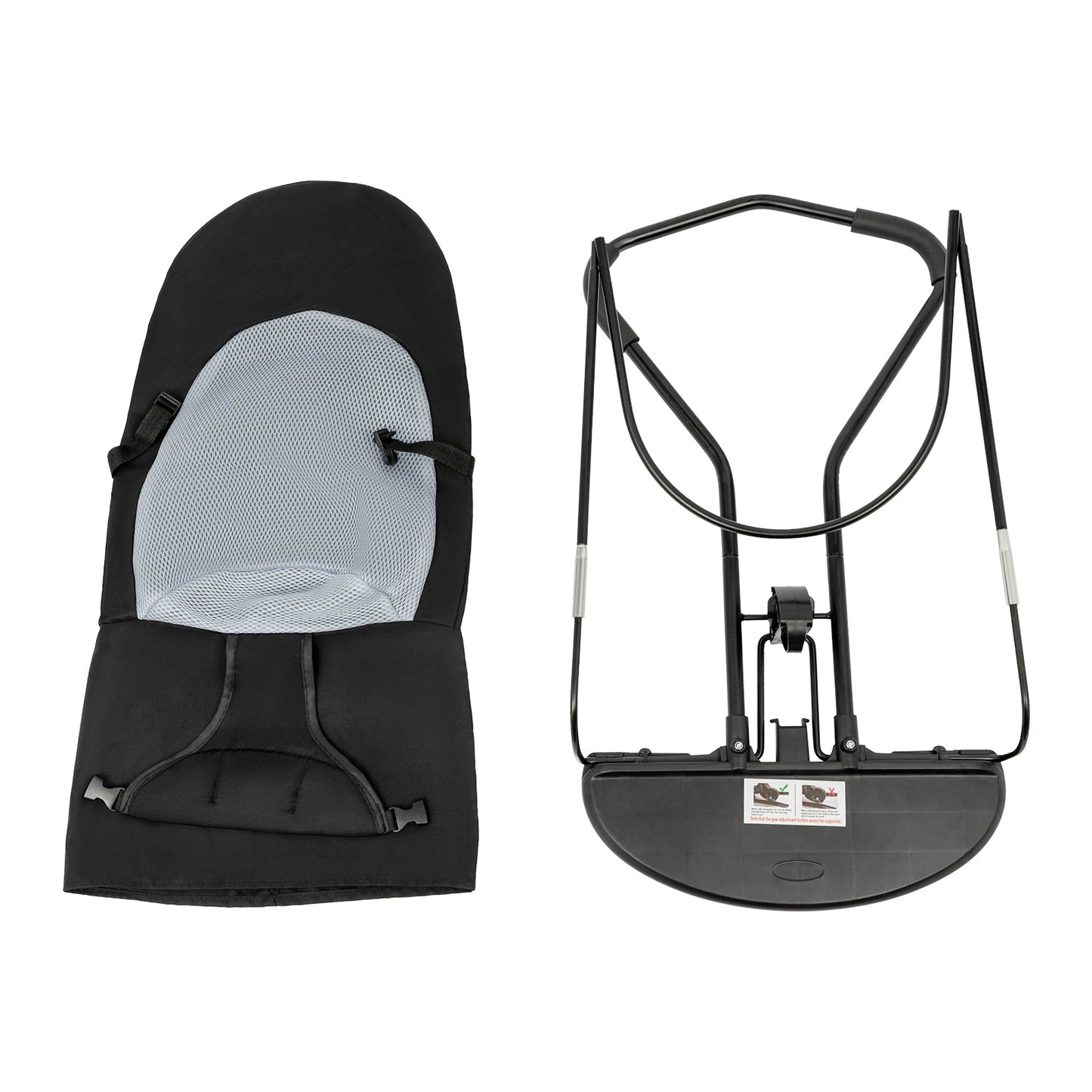 Indoor Outdoor Foldable Stainless Steel Pet Rocking Chair 4 Available Colors 3-Level Adjustable Frame Breathable Removable Washable Mattress Stable Anti-shake Rocker Bed Suitable For Small Medium Cats Dogs Resting Napping