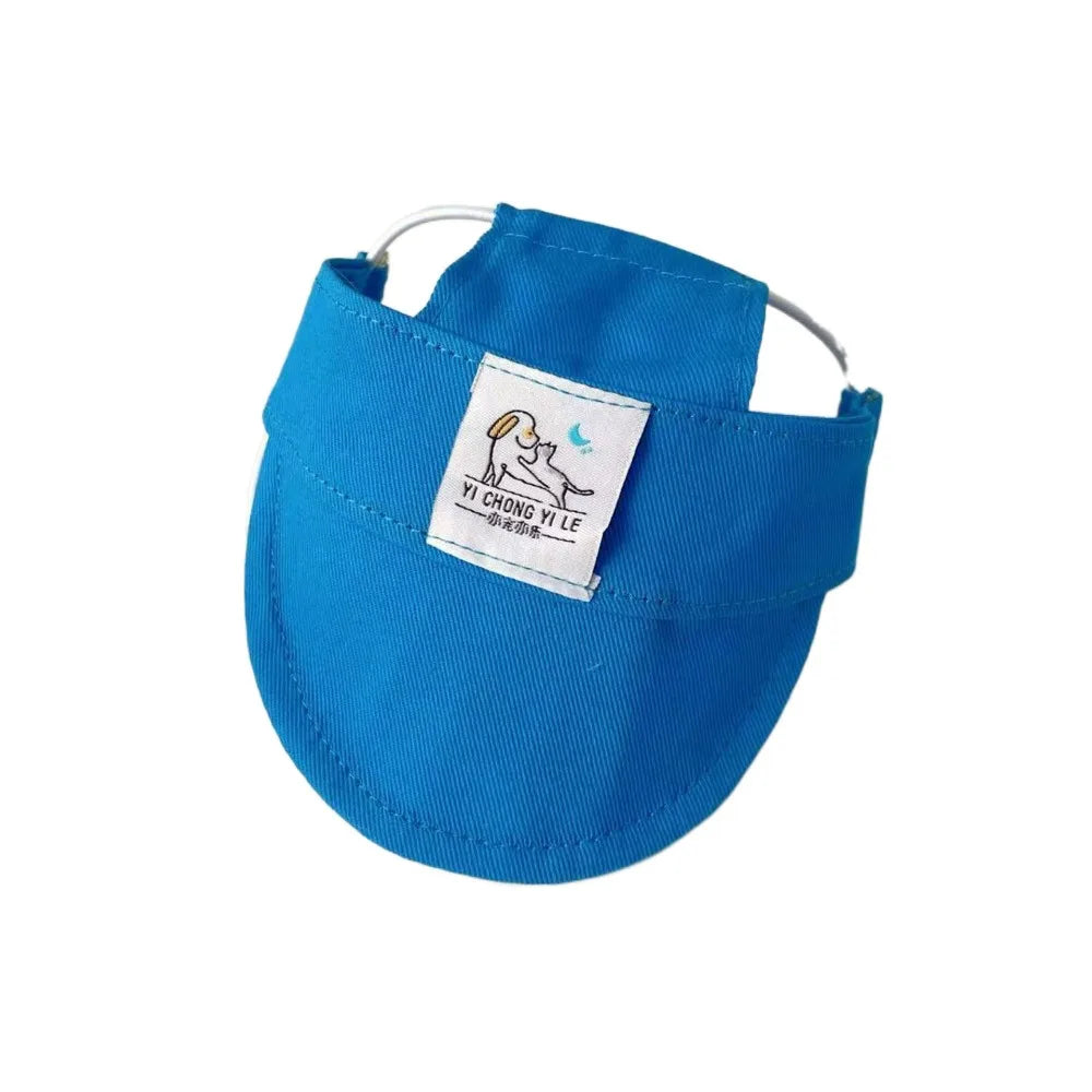 Duck Tongue Pet Sun Hat with Ear Holes - top-down view