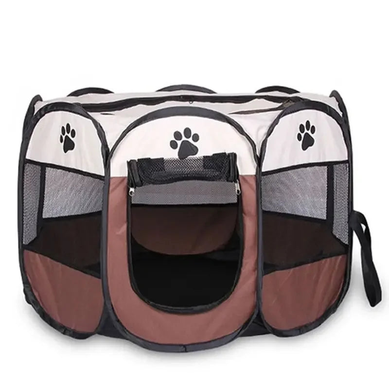 Foldable Pet Playpen Tent for Dogs and Cats - material close-up view