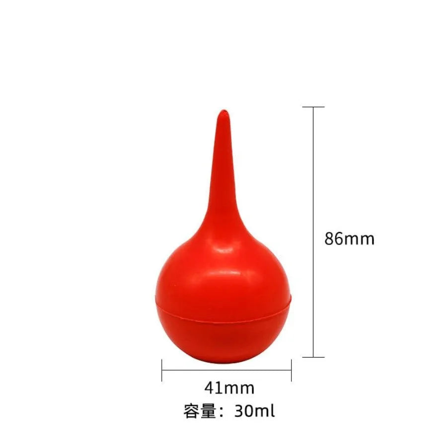 Red Manual Amniotic Fluid Suction Device Canine Feline Pet Puppy Dog for Nasal Home Clinic Choking Pumping DeliverySupp Bulb Si