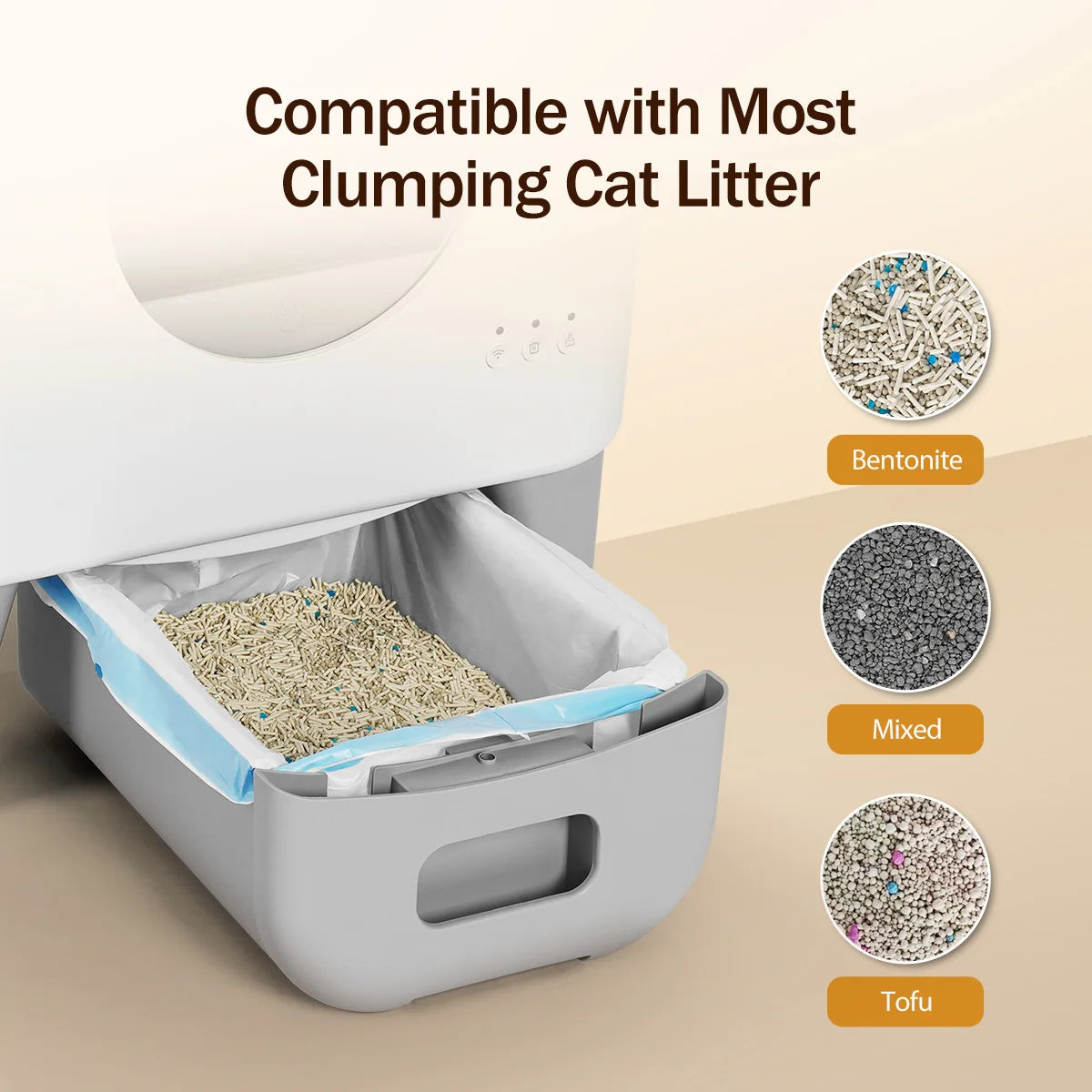 95L Automatic Self-Cleaning Smart Enclosed Cat Litter Box