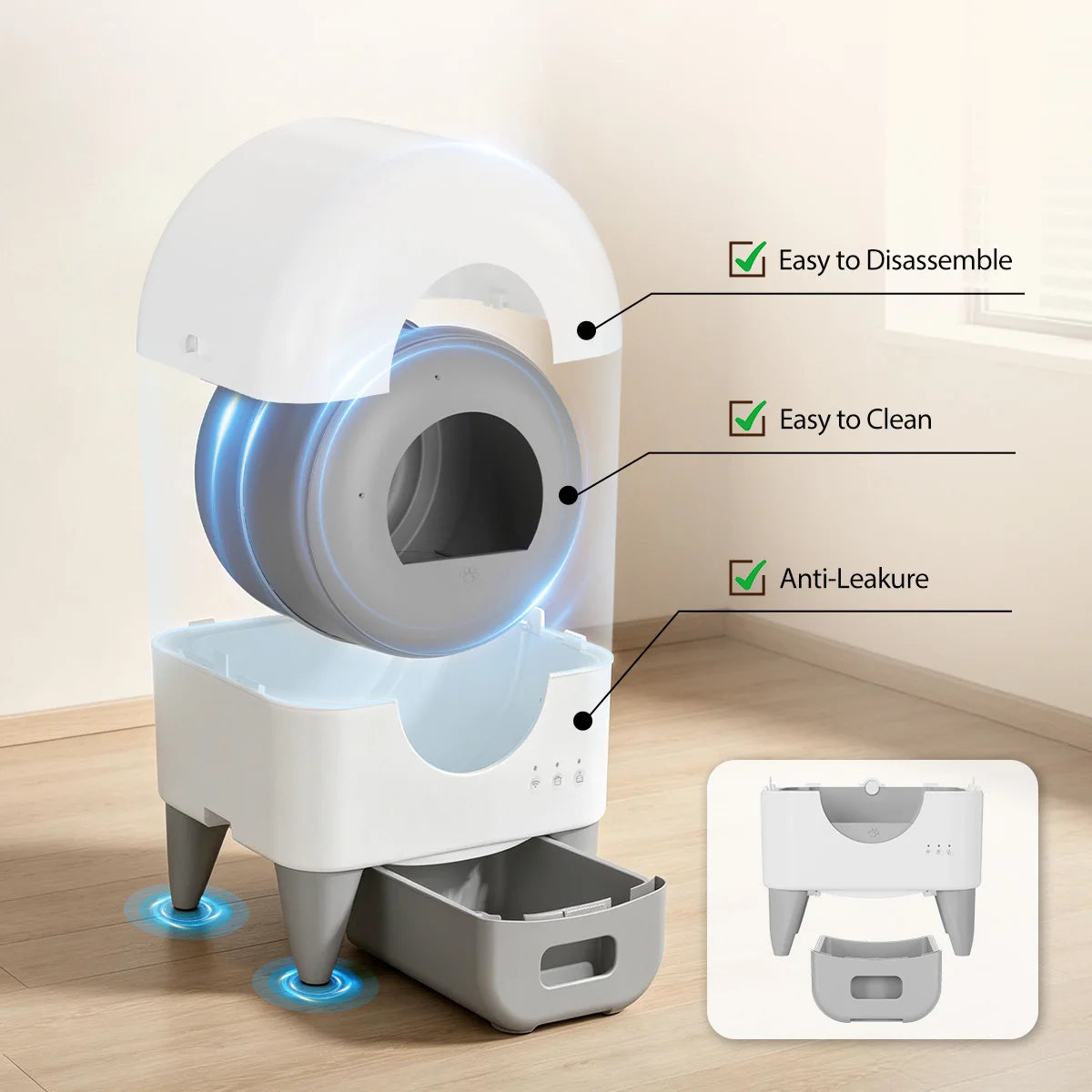 95L Automatic Self-Cleaning Smart Enclosed Cat Litter Box