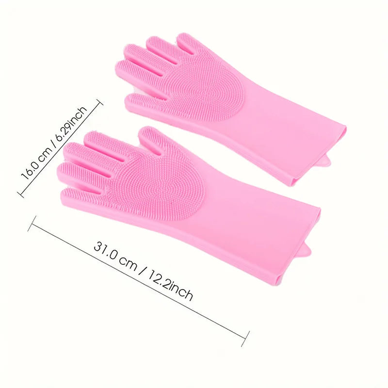 Silicone Pet Bathing Glove for Dogs & Cats - Massage Mitt