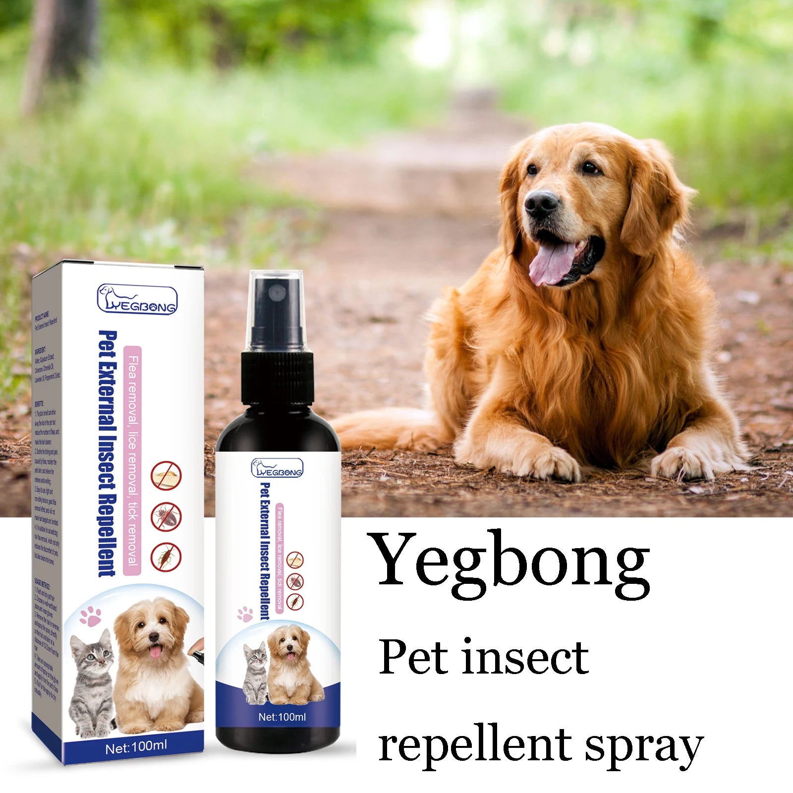 Pet Insect Repellent & Soothing Skin Care Spray for Dogs and Cats - front view