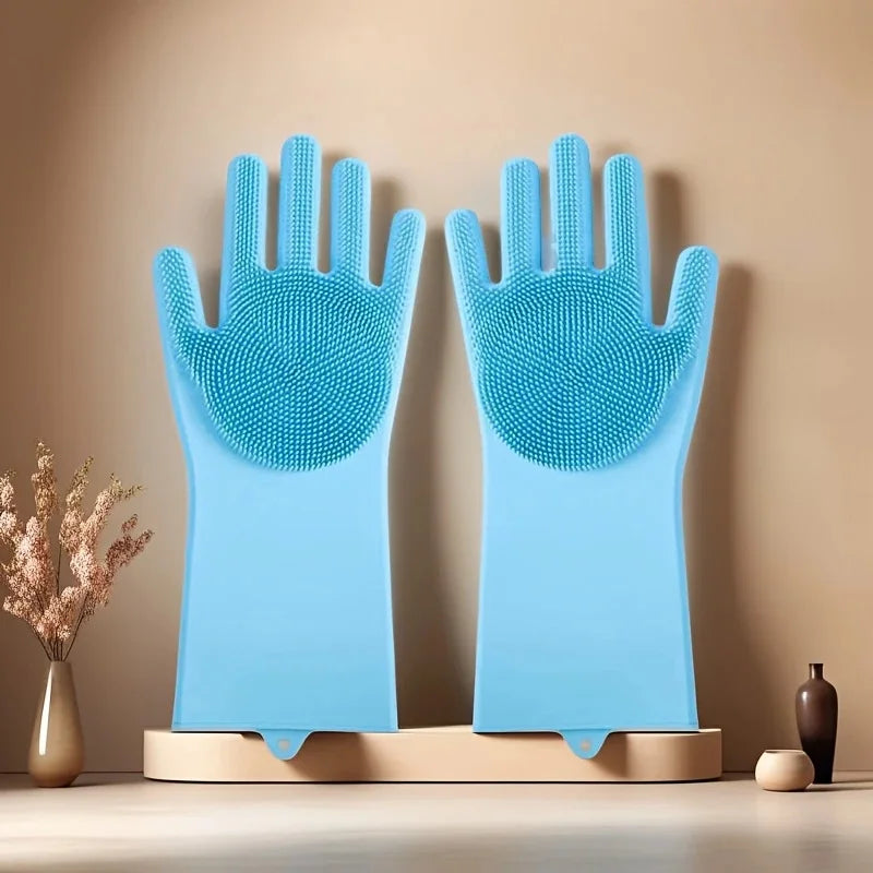 Silicone Pet Bathing Glove for Dogs & Cats - Massage Mitt