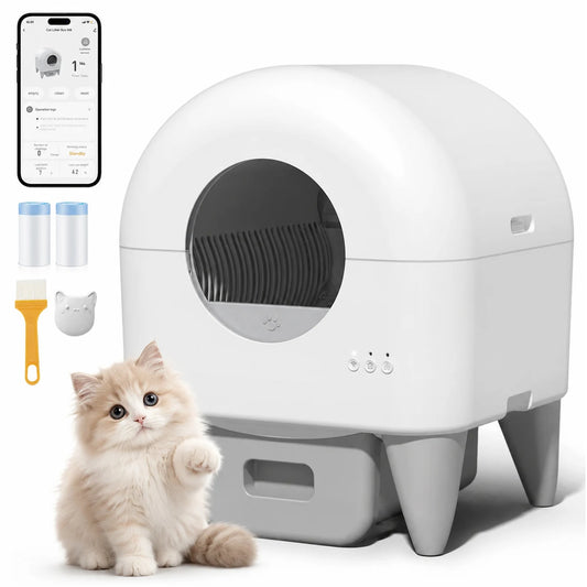 95L Automatic Self-Cleaning Smart Enclosed Cat Litter Box - front view