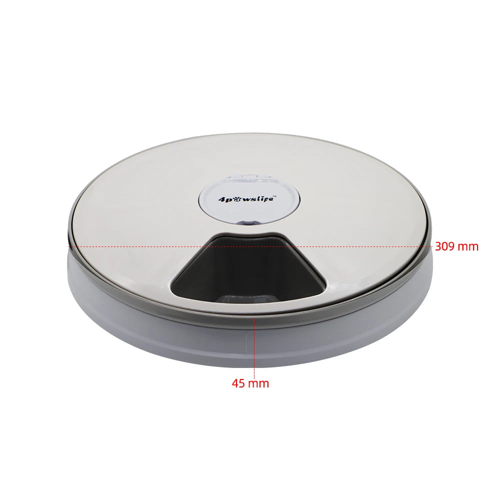 Automatic 6-Meal Pet Feeder with Timer for Dogs & Cats