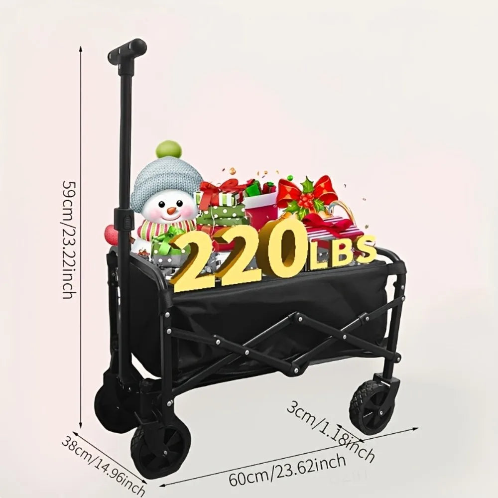 Heavy-Duty All-Terrain Folding Wagon Cart for Camping