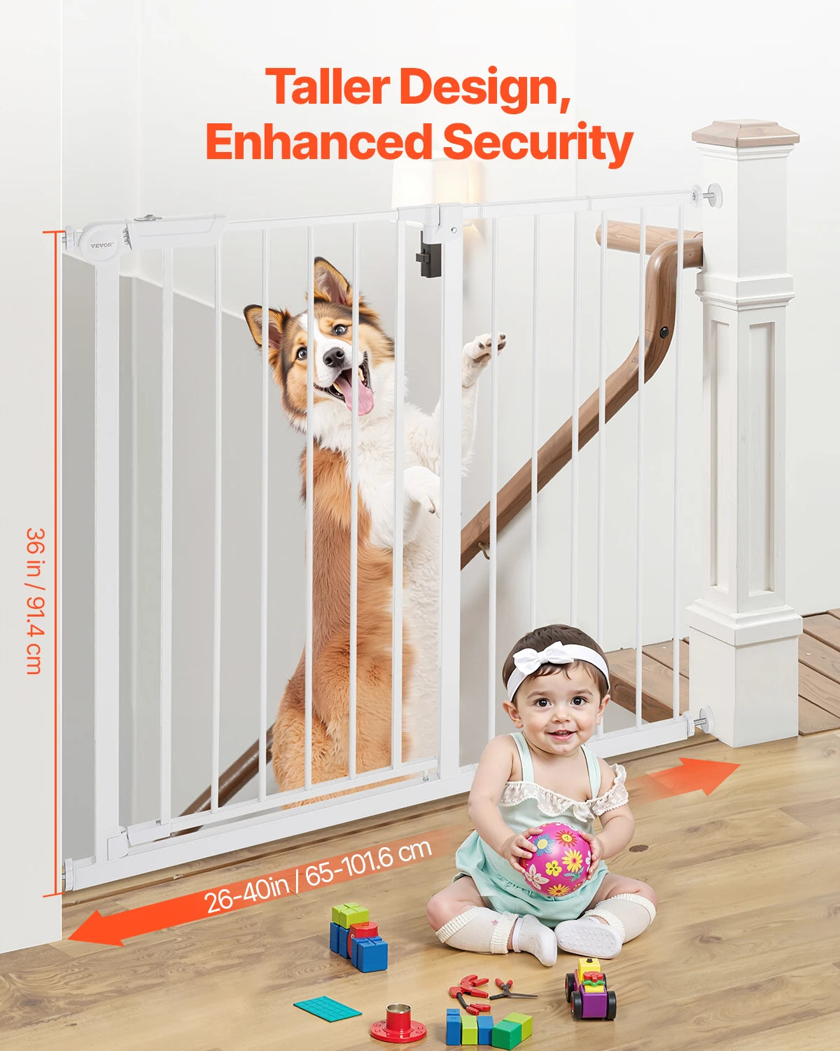 Walk-Thru Pressure-Mount Dog & Pet Safety Gate for Doorways