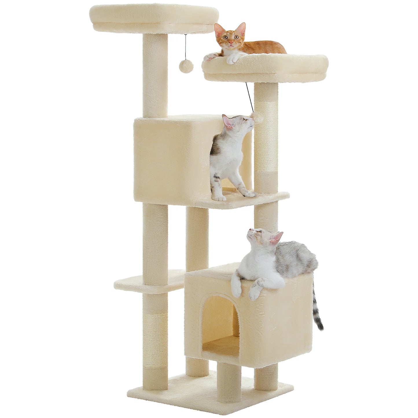 Cactus Cat Tree 133cm with Perches, Condos & Scratching Posts