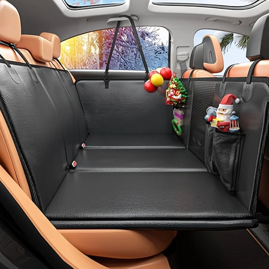 2025 New Material Dog Car Seat Extension Pad | Hard Bottom, Scratch-resistant and Non-slip Dog Hammock, Suitable for Cars and Off-road Vehicles, Load-bearing 400 Pounds, PVC Leather, Knit Fabric JUYHGV