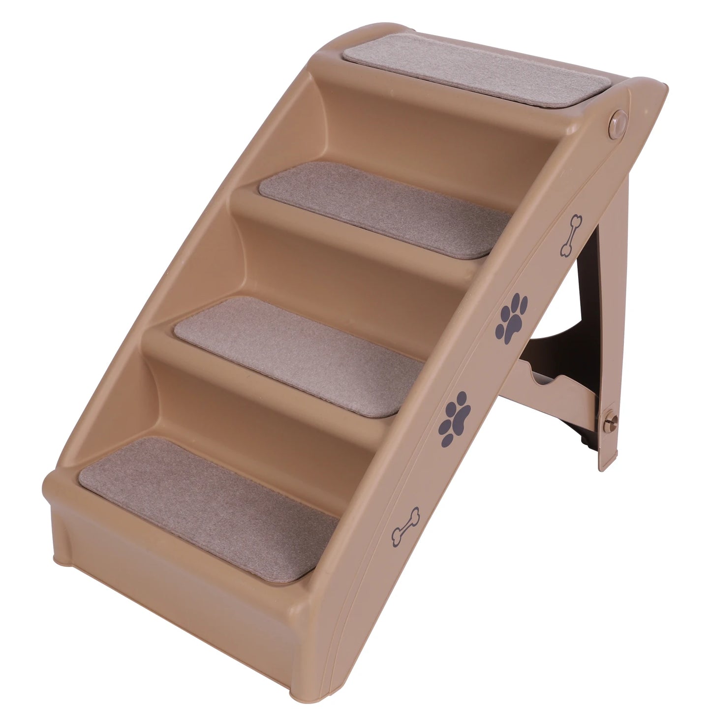 4-Step Pet Dog Stairs Folding Cat and Dog Steps Nonslip Dog Stairs Ramp Sofa Ladder Pet Furniture for High Bed Chair Couch Sofa