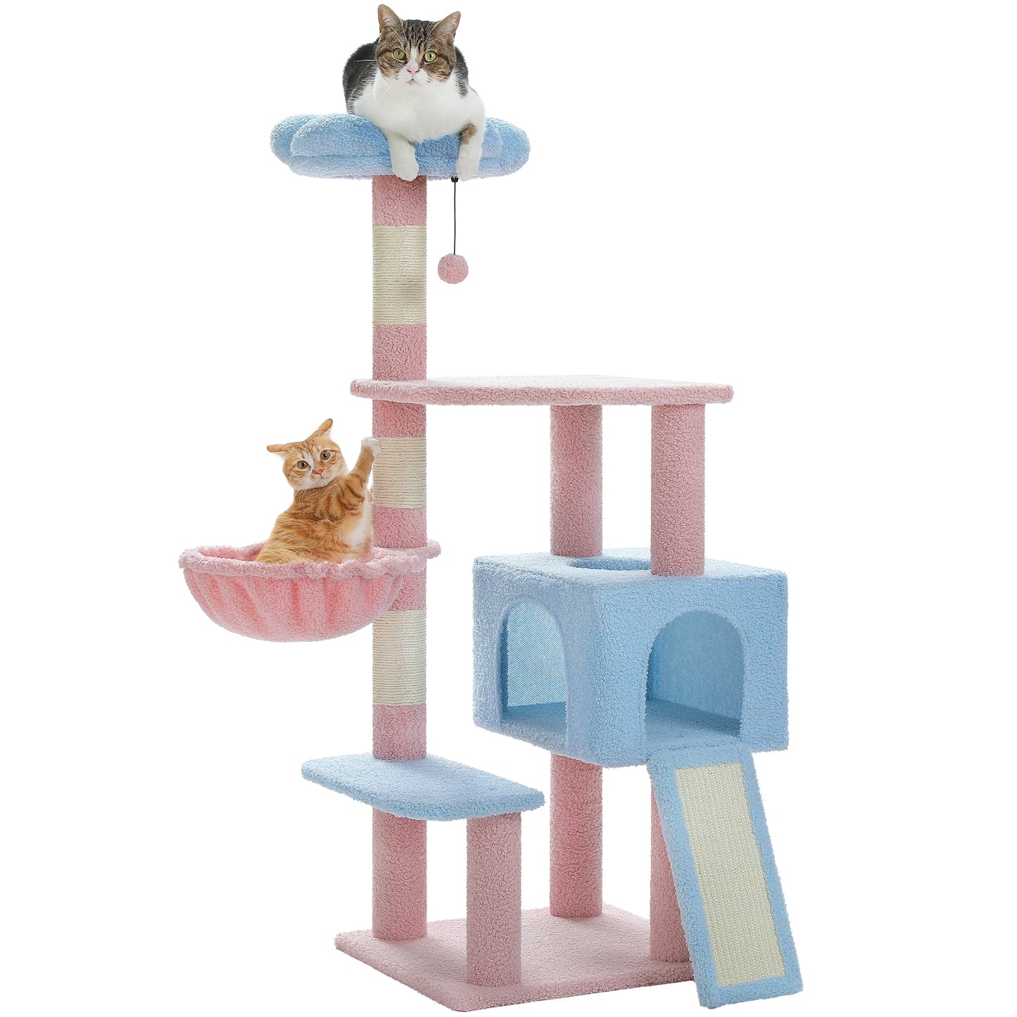 Flower Cat Tree Multi-Level Tower with Sisal Scratching Posts