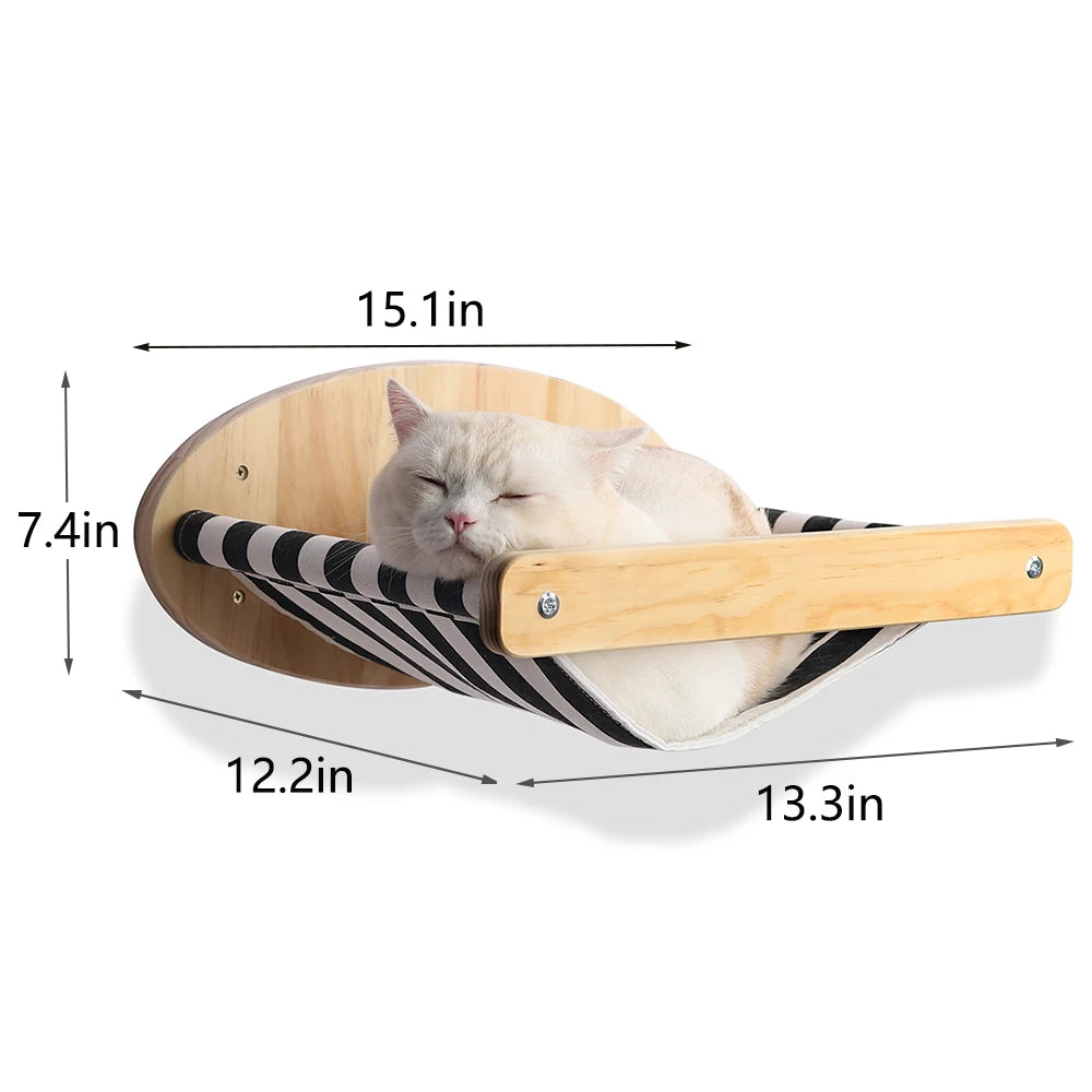 Wall-Mounted Cat Climbing Shelf with Sisal Steps product image 9