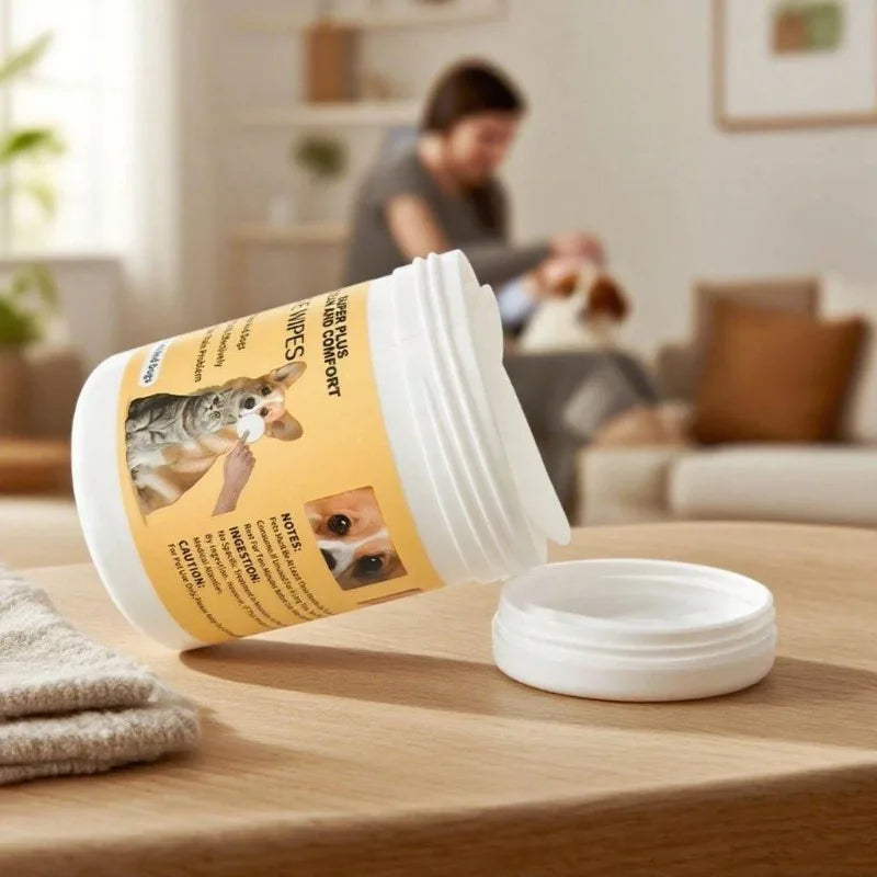 200PCS Pet Ear Cleaning Wipes Disposable Ear Care Finger Cover Convenient And Dirty Hand Ear Mite Ear Mite