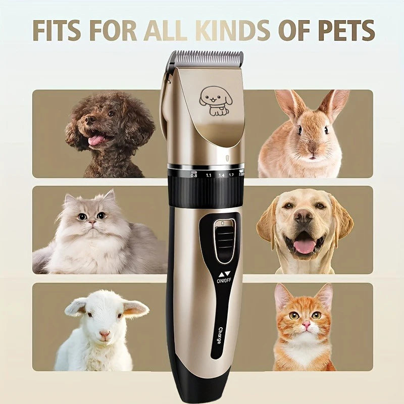 Electric Pet Hair Trimmer Kit, Precision Clippers for Home Grooming