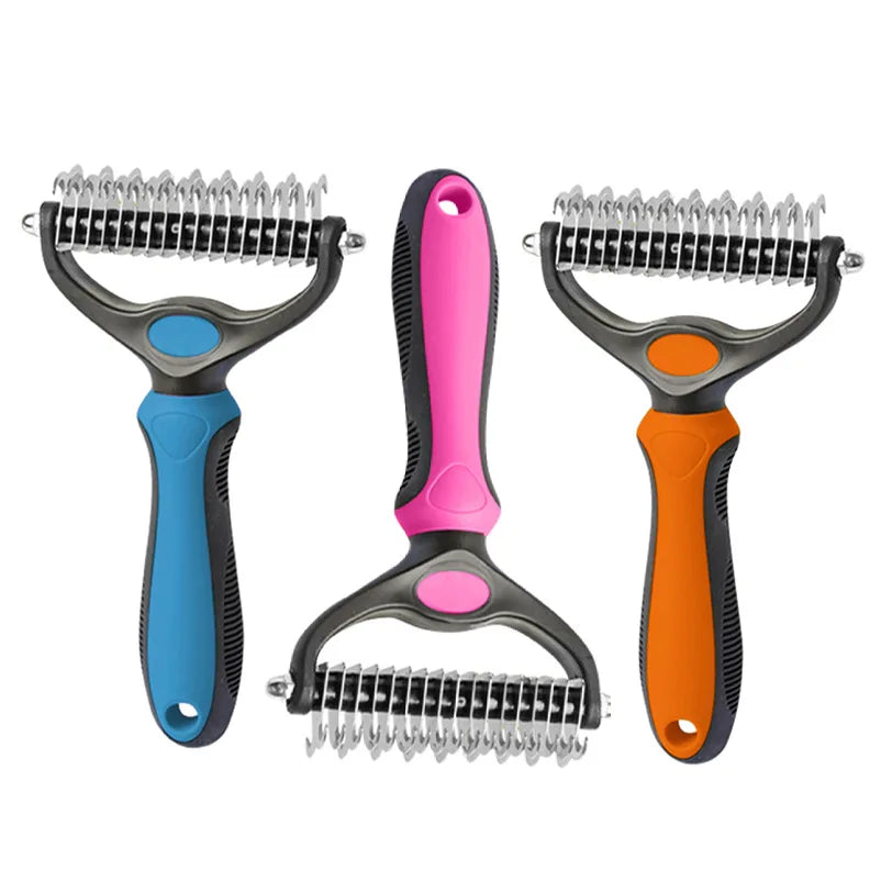 Double-Sided Pet Grooming Comb for Dogs and Cats - feature close-up view