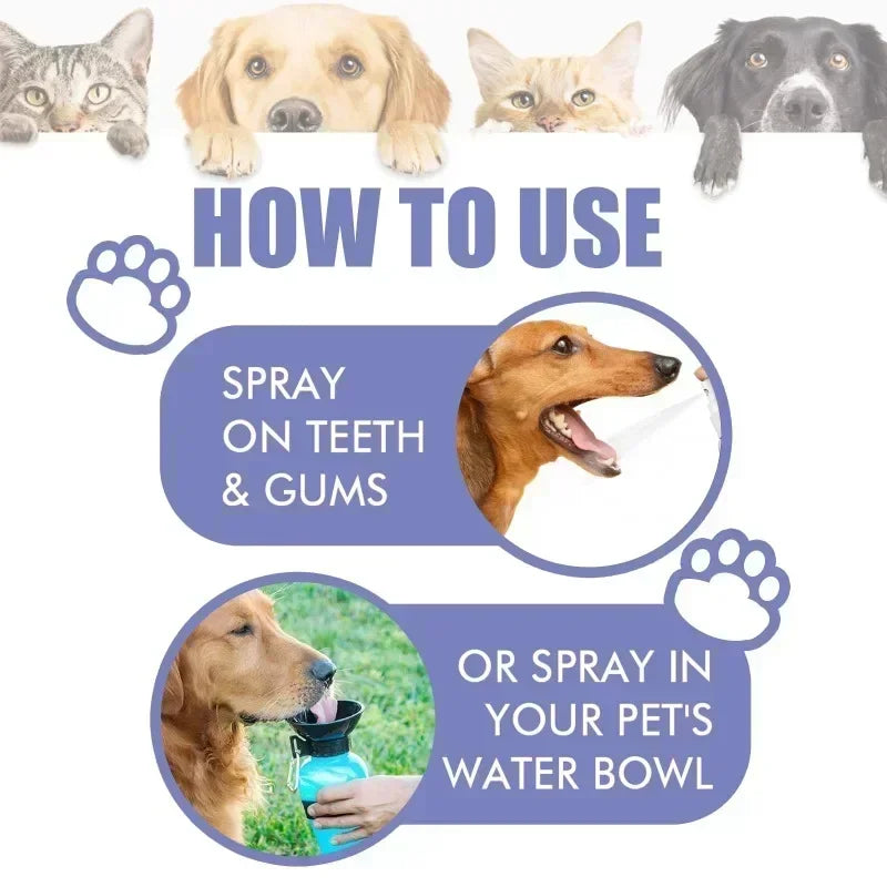Pet Teeth Cleaning Spray Oral Care for Cats & Dogs
