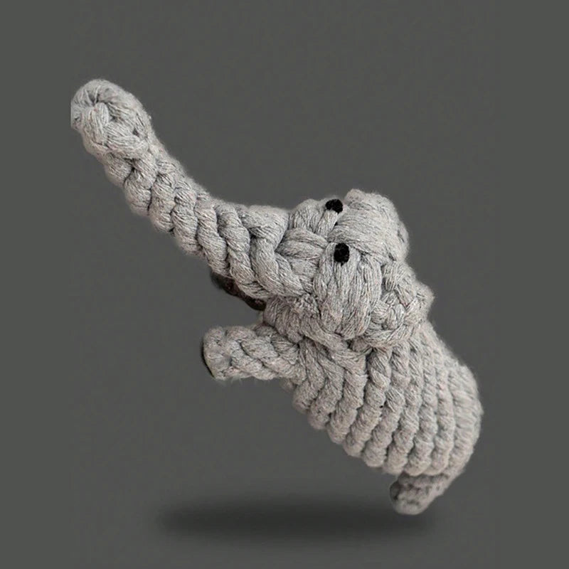 Cotton Rope Dog Toy for Chewing and Play - material close-up view
