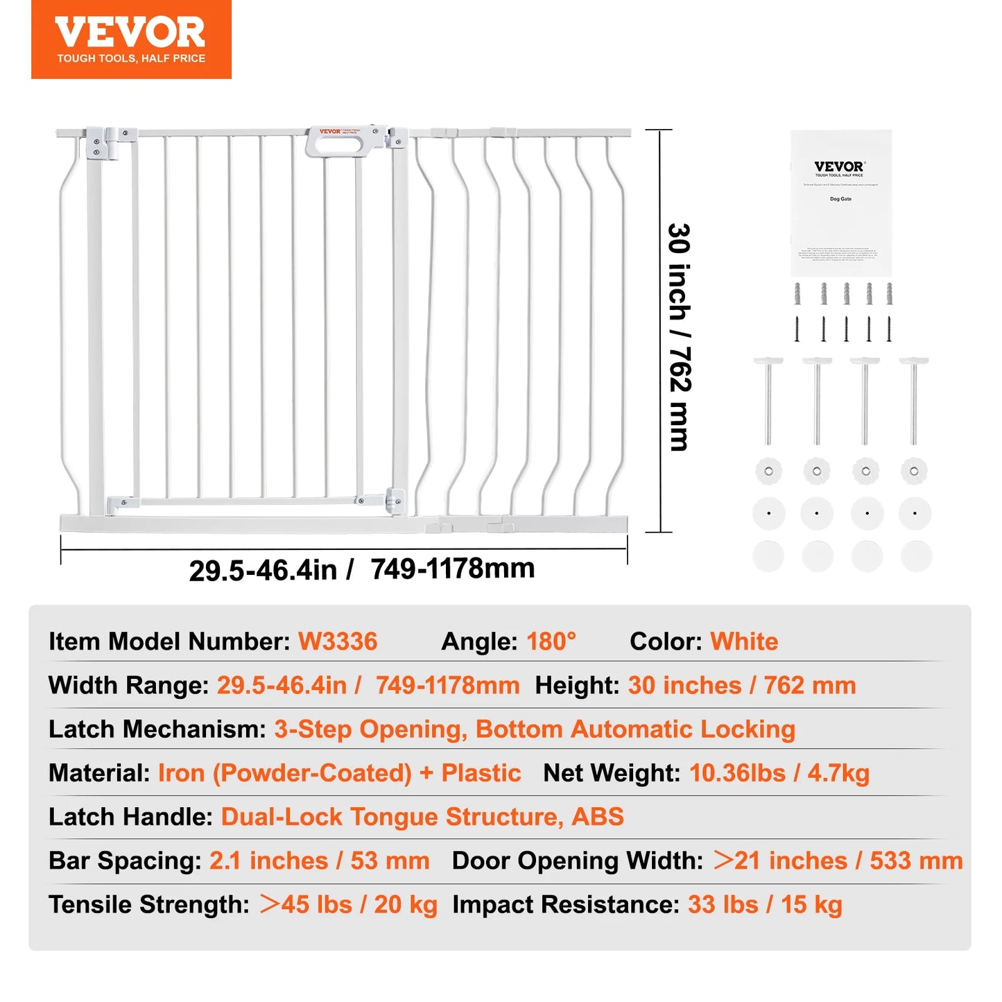Walk-Thru Pressure-Mount Dog & Pet Safety Gate for Doorways