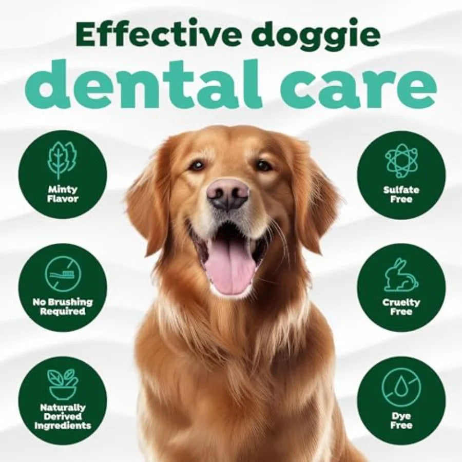 Curated Picks TropiClean Oral Care Brushing Gel for Dogs and Cats Dog Toothpaste Pet Dental Gel Dog Teeth Cleaning Use with Pet