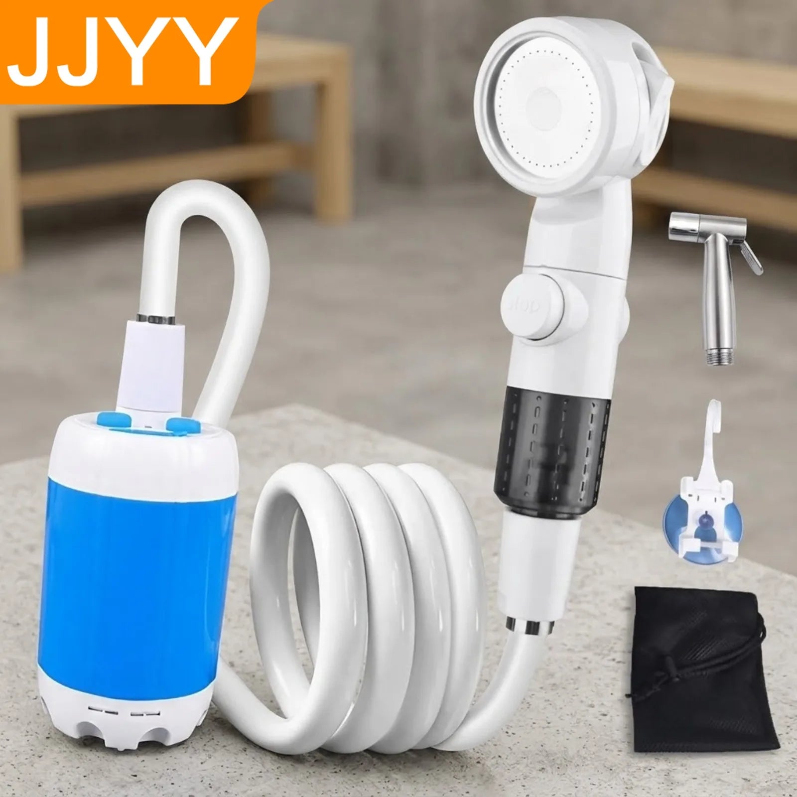 Portable Rechargeable Handheld Outdoor Shower & Pet Bathing Pump - front view