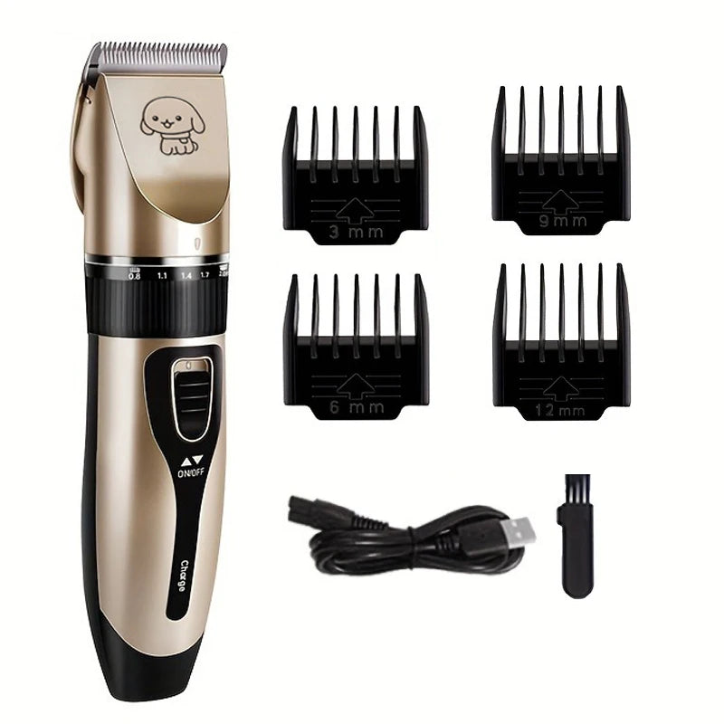 Electric Pet Hair Trimmer Kit, Precision Clippers for Home Grooming