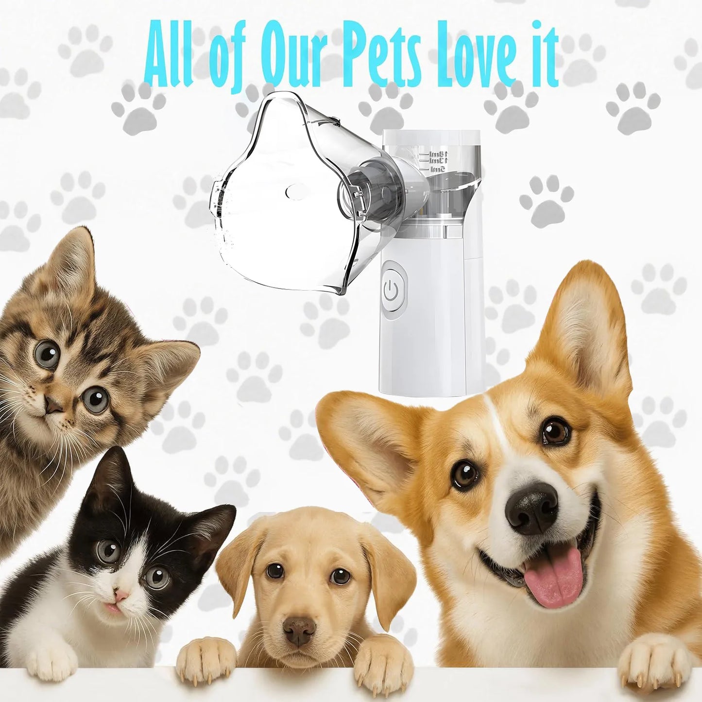Pet Portable Handheld Nebulizer Machine Medical Atomizer Nebuliser Inhalator for Animal Inhaler Humidificador Nebulizador