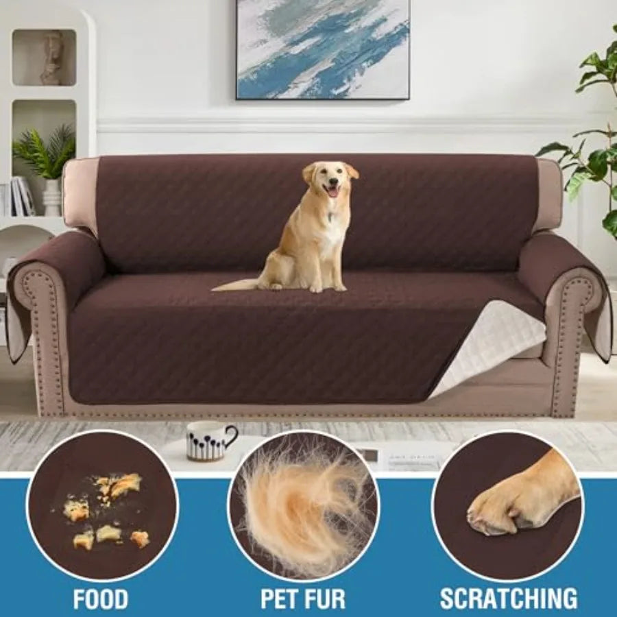 Couch Cover, Covers for 3 Cushion Couch, Dog Couch Cover Protector, Furniture Covers for Pets, 100% Waterproof Cover with Non-S