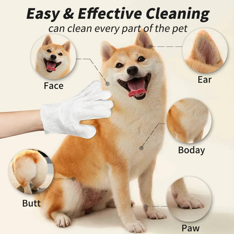 Wash-Free Pet Grooming Gloves for Dogs and Cats product image 2