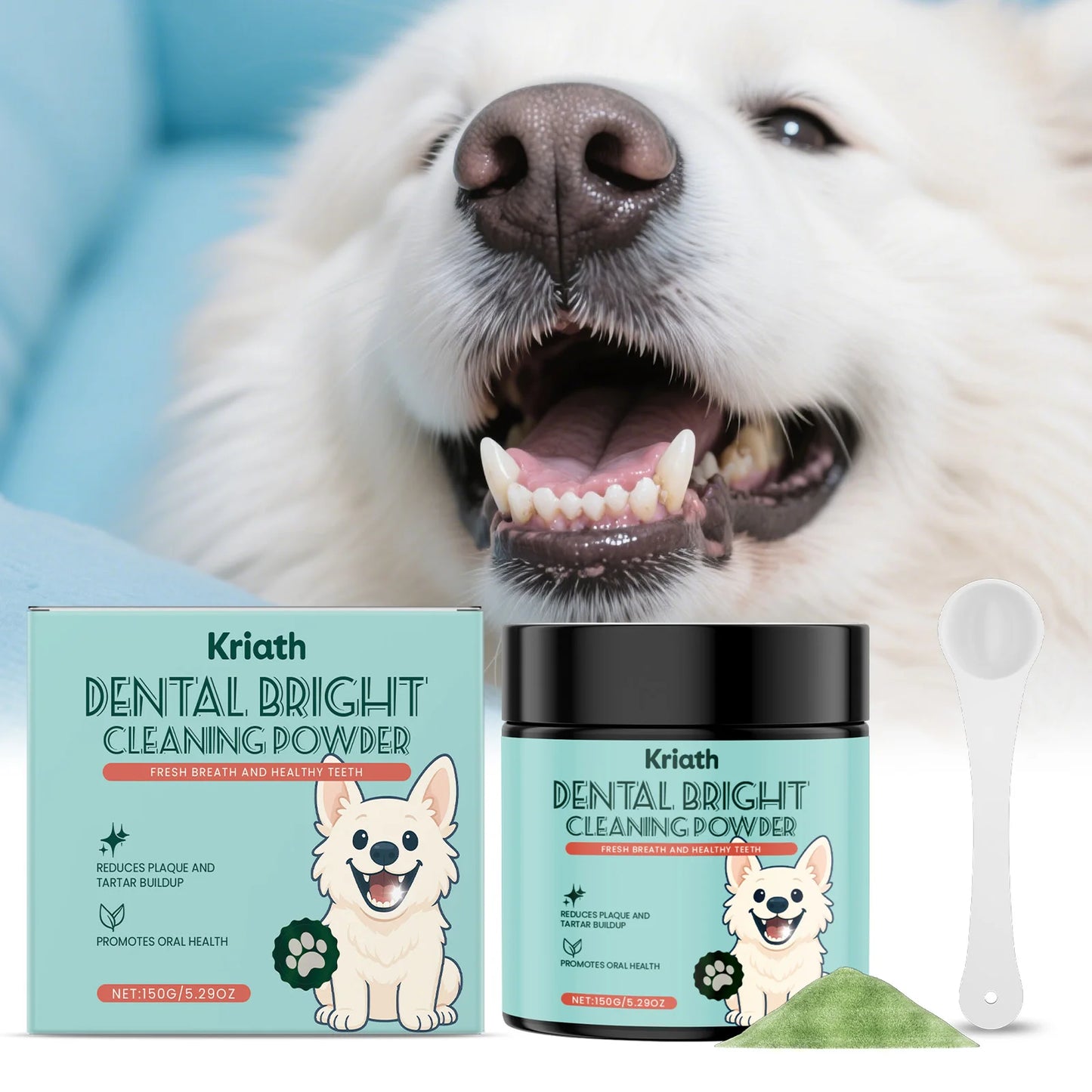 Dog Tooth Cleaning Powder Removing teeth Surface Stains Reduce Dental Plaques Eliminate Bad Breath Daily Dog Teeth Care Products