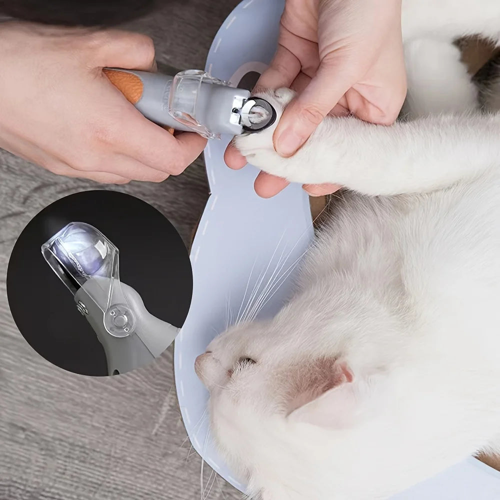 LED Pet Nail Clipper for Dogs and Cats with Steel Blades