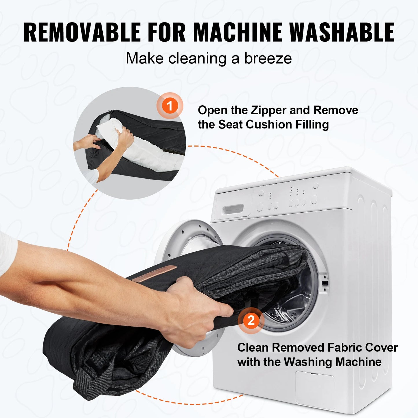 Waterproof Dog Car Booster Seat with Safety Leash