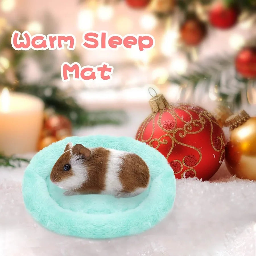 Round Velvet Warm Sleep Bed Pad for Hamsters & Small Pets