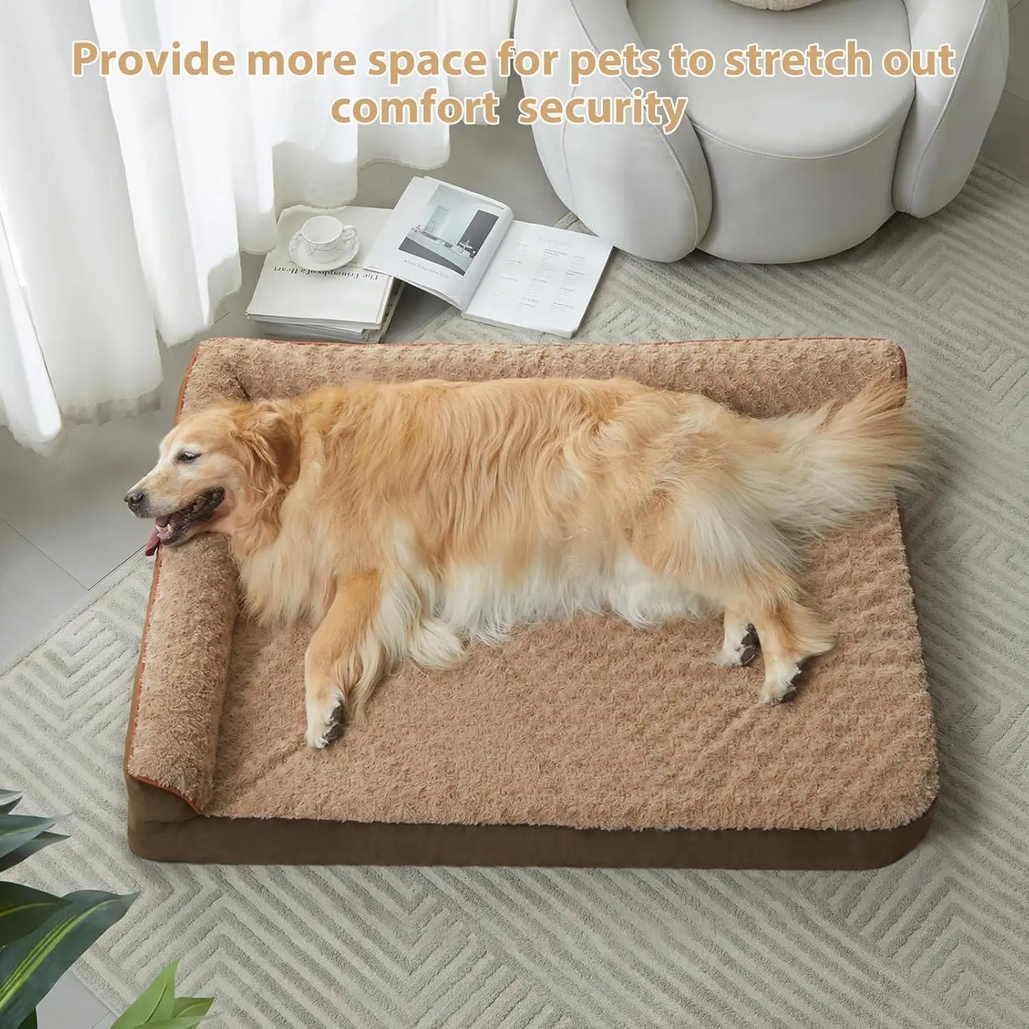 Orthopedic Waterproof Sofa Dog Bed with Washable Cover