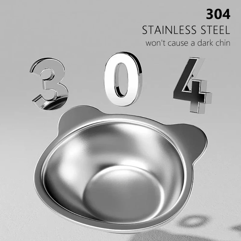 304 Stainless Steel Raised Cat Bowl with Tilted Design product image 4
