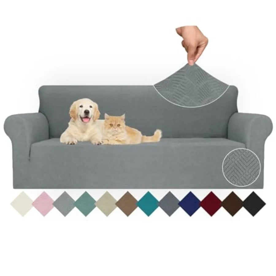 High Stretch Couch Covers for 3 Cushion Couch 1-Piece Extra Large Covers with Elastic Bottom Anti Slip Elastic Slipcover Furnit