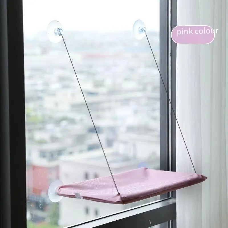 Cat Window Hammock Bed with Suction Cups, Space-Saving