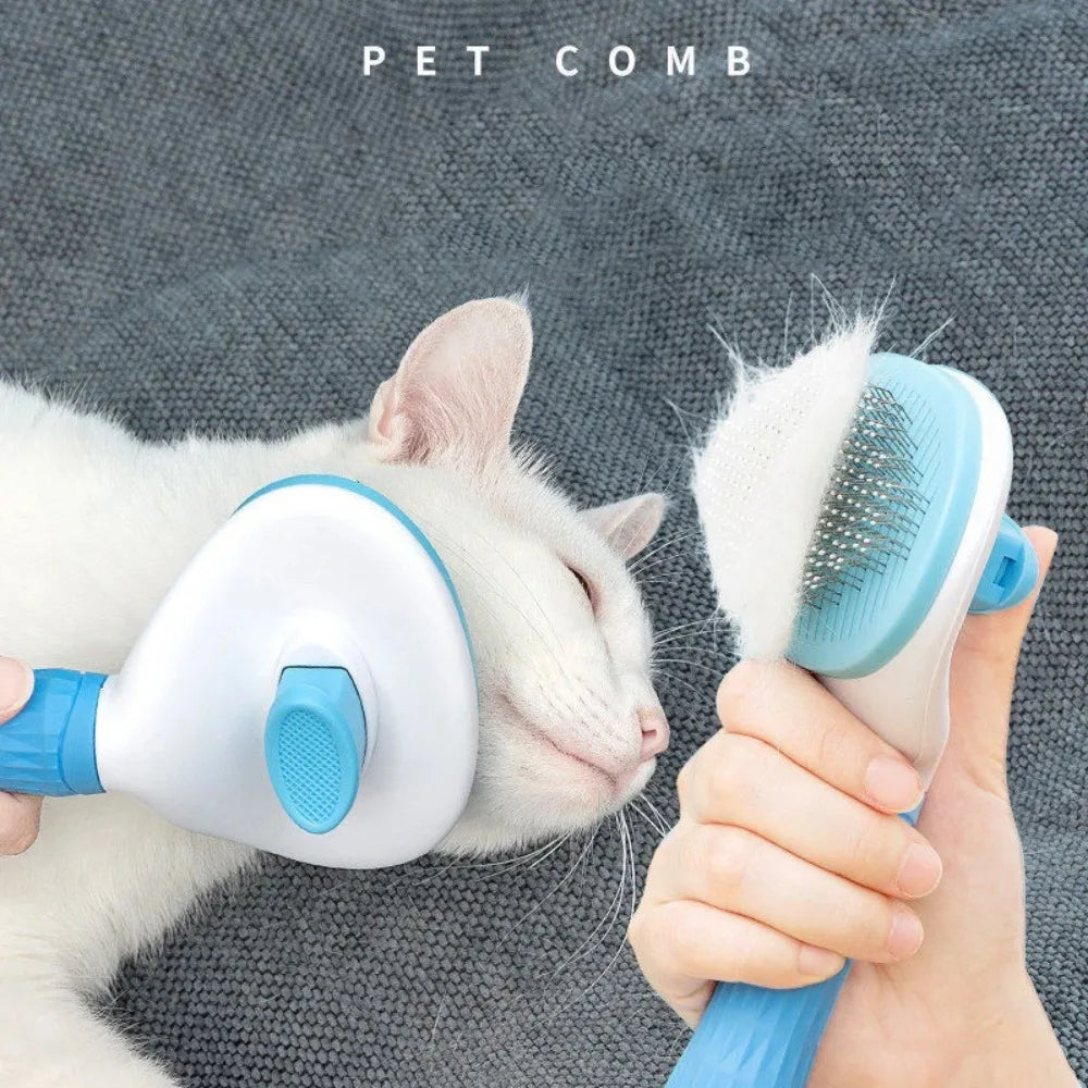 Stainless Steel Pet Grooming Brush for Long-Hair Dogs & Cats