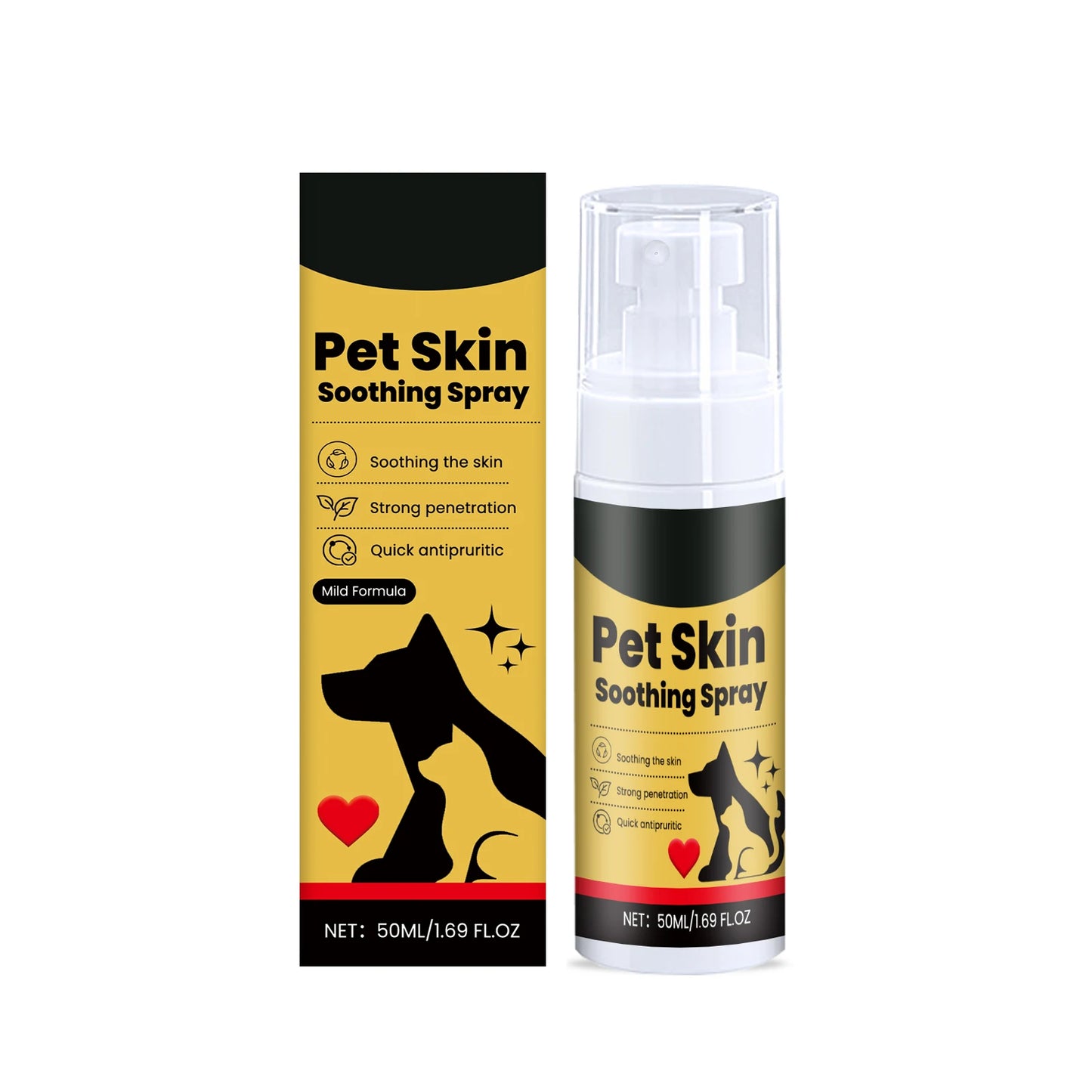 Pet Skin Care Spray Gentle Ingredients for External Use Relieves Pet Skin Discomfort