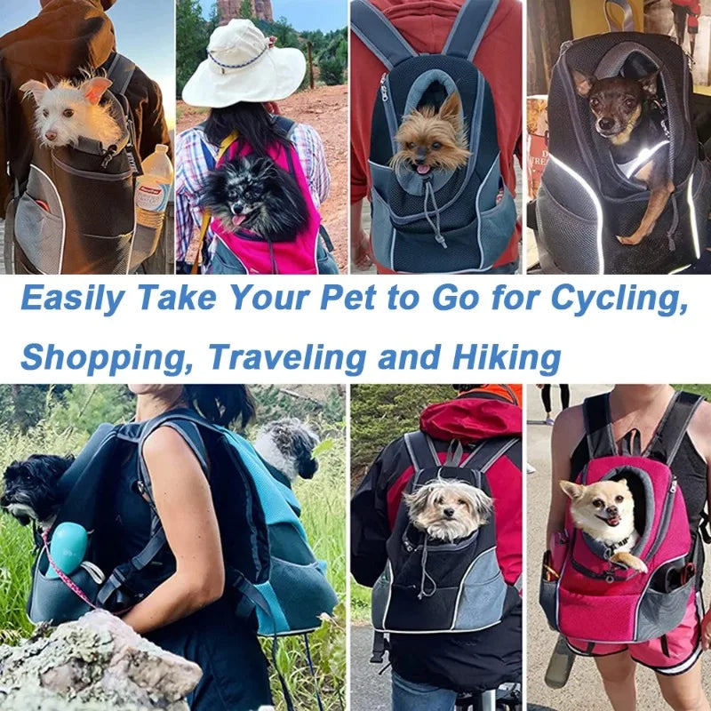 Portable Mesh Pet Carrier Travel Backpack for Dogs