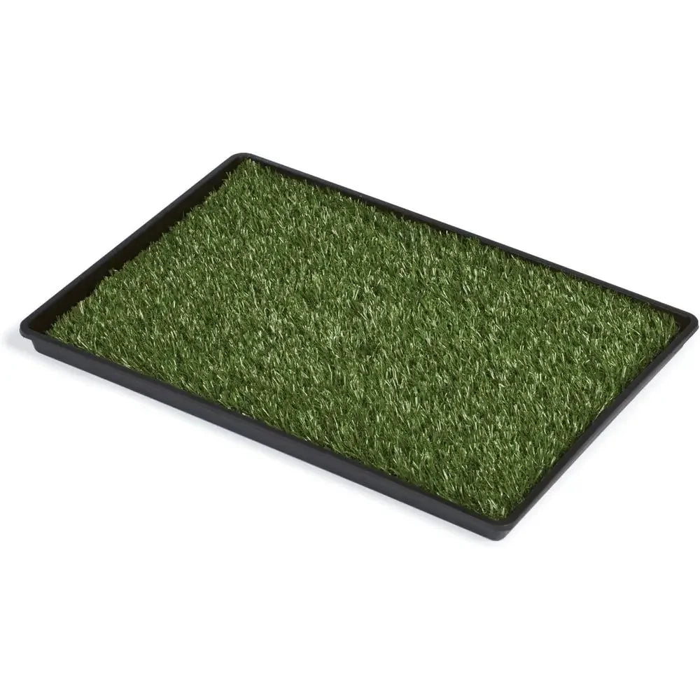 Portable Washable Artificial Grass Mat with Drain Tray for Dogs - Suitable for Indoor and Outdoor Use