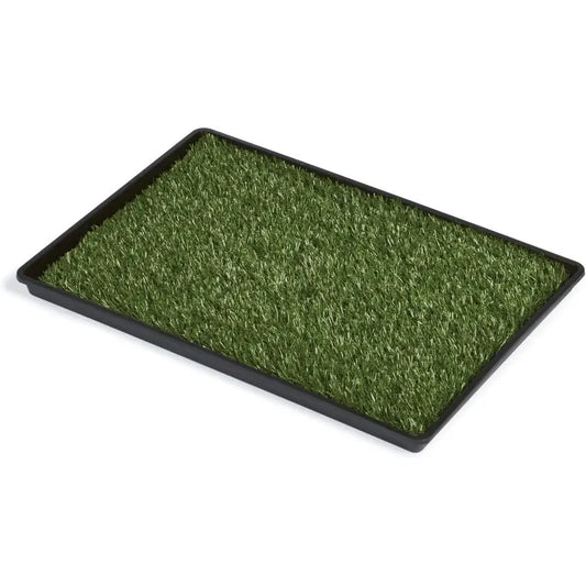 Portable Washable Artificial Grass Mat with Drain Tray for Dogs - Suitable for Indoor and Outdoor Use