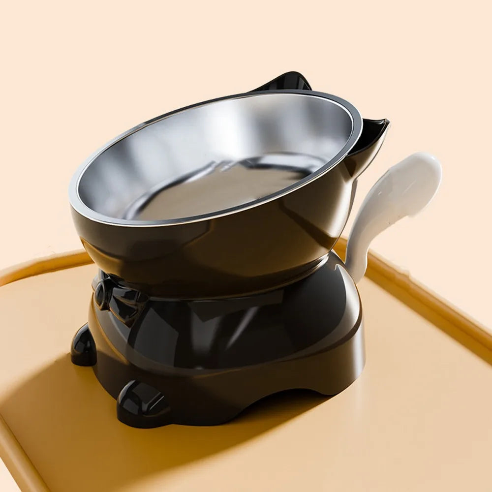 Elevated Cat Water Bowl with Anti-Spill Design - bottom view