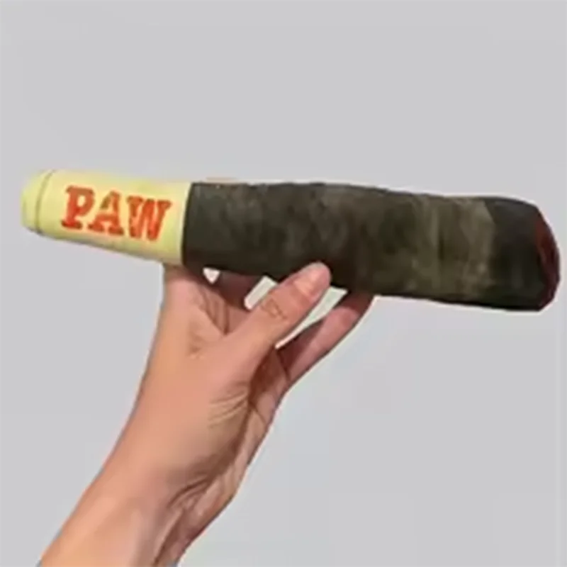 Plush Squeaky Dog Toy in Cigar Design product image 4