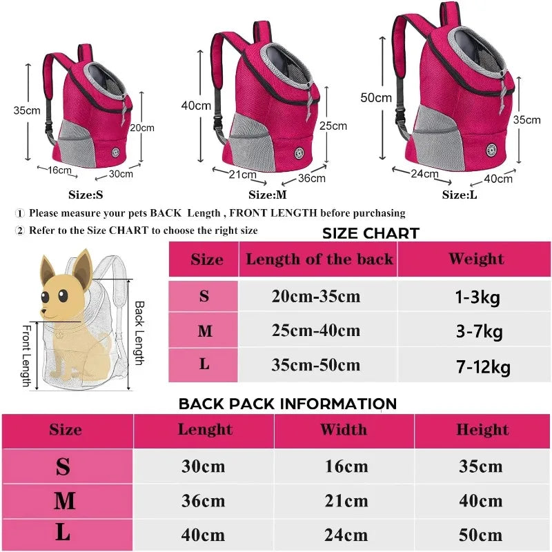 Portable Mesh Pet Carrier Travel Backpack for Dogs