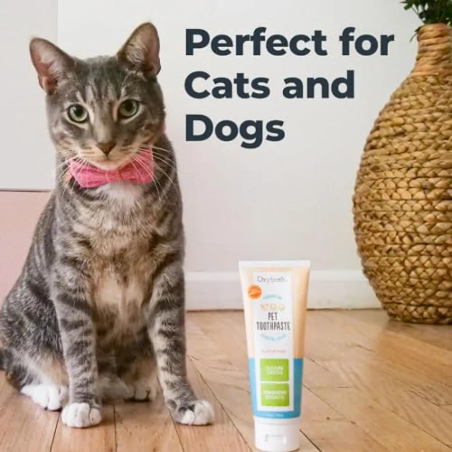 Curated Picks Oxyfresh Professional Cat and Dog Toothpaste, Teeth Cleaning Gel for Plaque, Tartar and Bad Breath, Vet-Approved