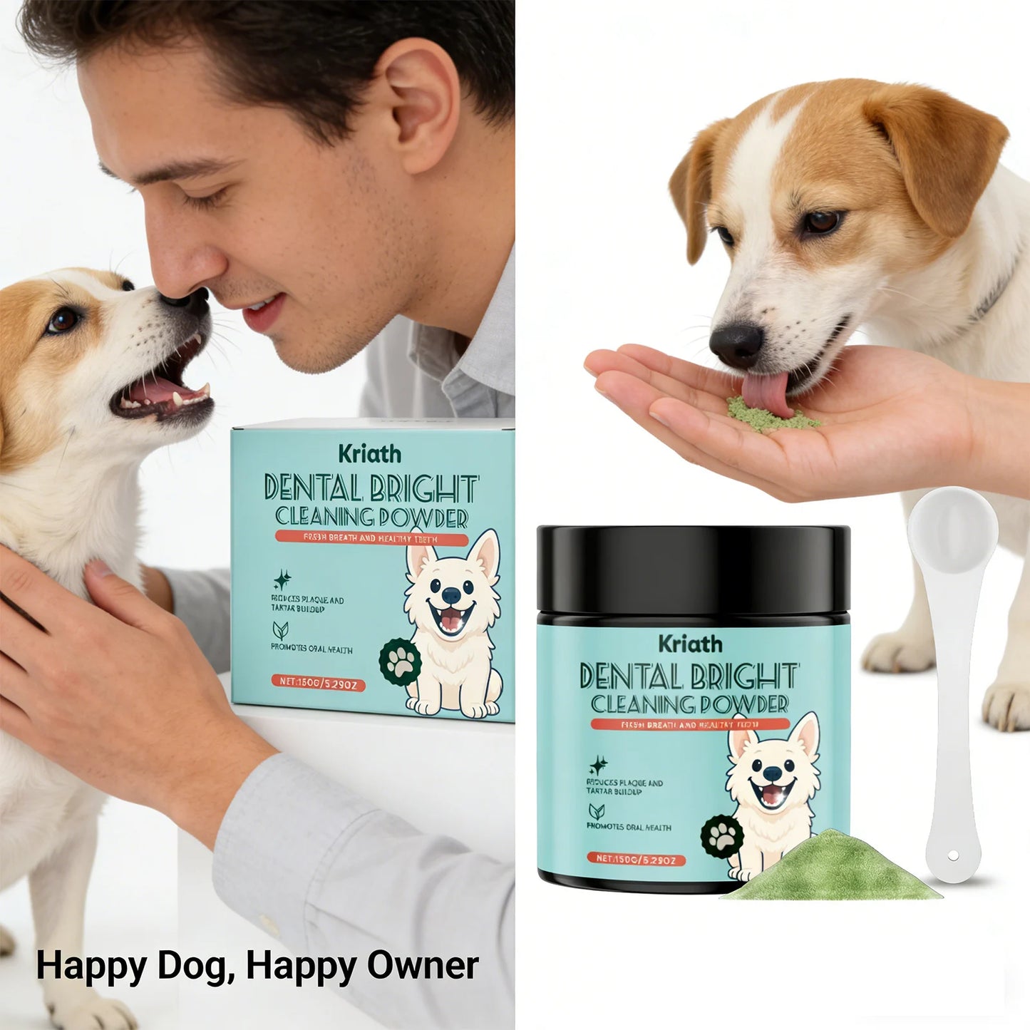 Dog Tooth Cleaning Powder Removing teeth Surface Stains Reduce Dental Plaques Eliminate Bad Breath Daily Dog Teeth Care Products
